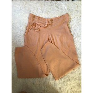 Boohoo Knit Pants Size 26 Orange Drawstring Side Pockets